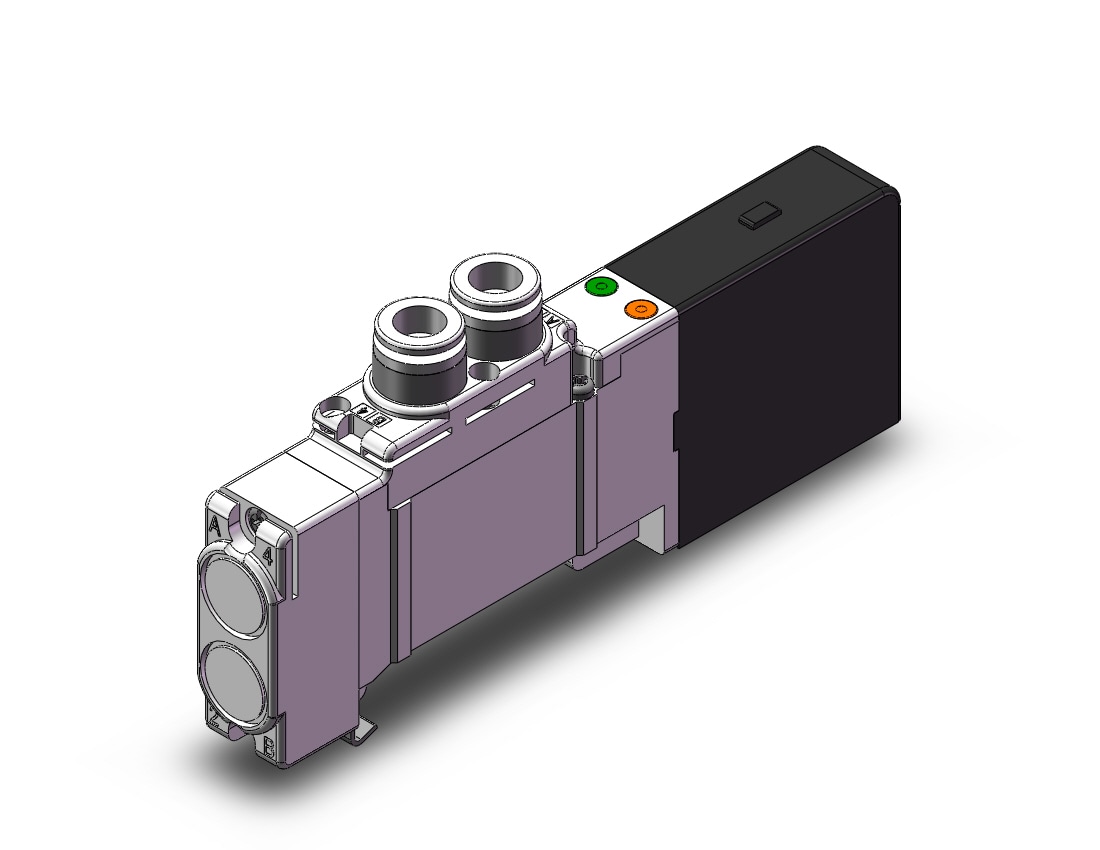 SMC SQ2431-51-L8 valve, dbl, plug-in, SQ2000 VALVE, SOL 4-WAY