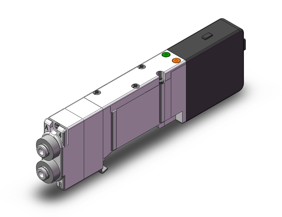 SMC SQ2440N-5LO1-C4 valve, dbl, n/plug-in, SQ2000 VALVE, SOL 4-WAY