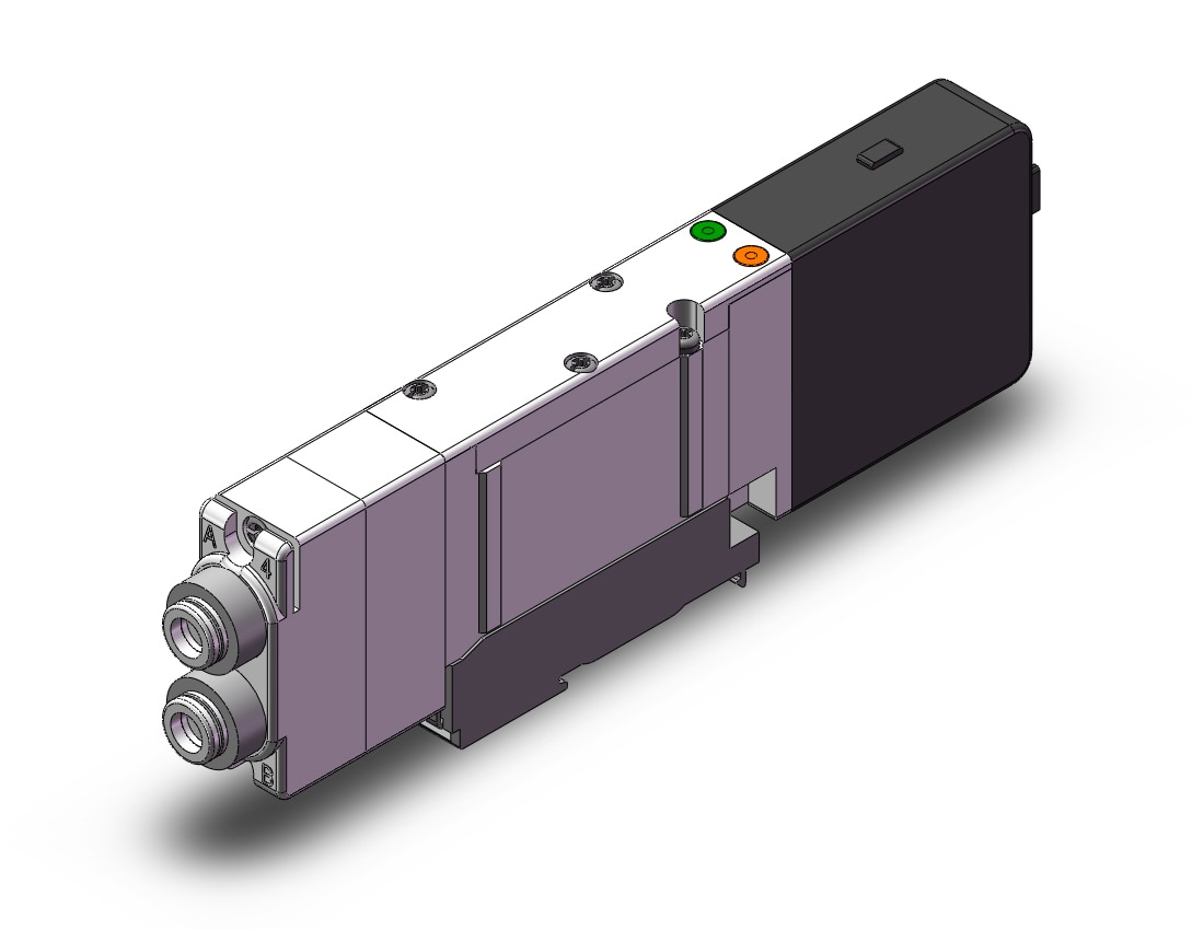 SMC SQ2441-5LO1-C6-M valve, dbl, n/plug-in, SQ2000 VALVE, SOL 4-WAY