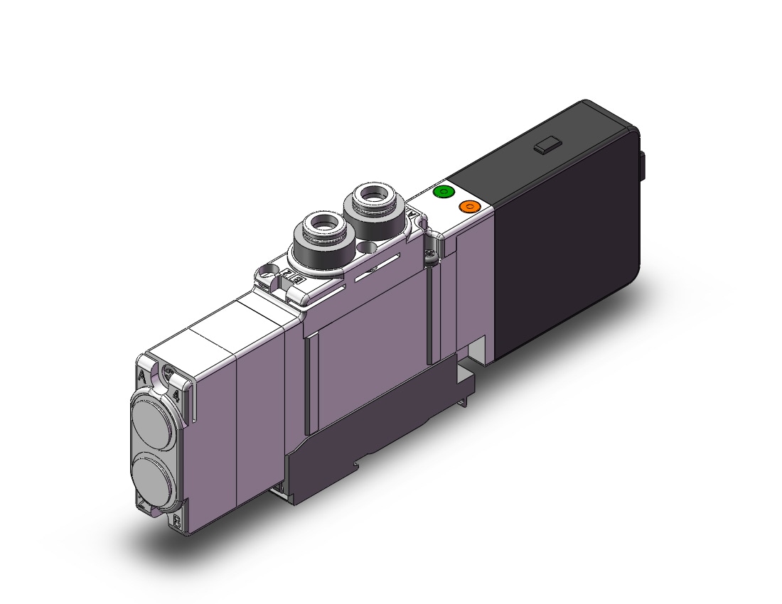 SMC SQ2441-5LO1-L6-M valve, dbl, n/plug-in, SQ2000 VALVE, SOL 4-WAY