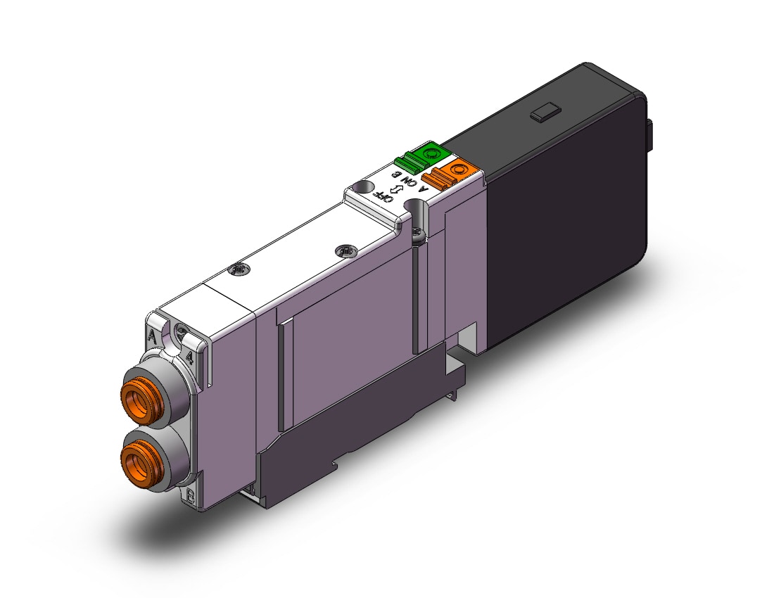 SMC SQ2A41-5LOD1-N7-M valve, dbl, n/plug-in, 3 port, SQ2000 VALVE, SOL 4-WAY