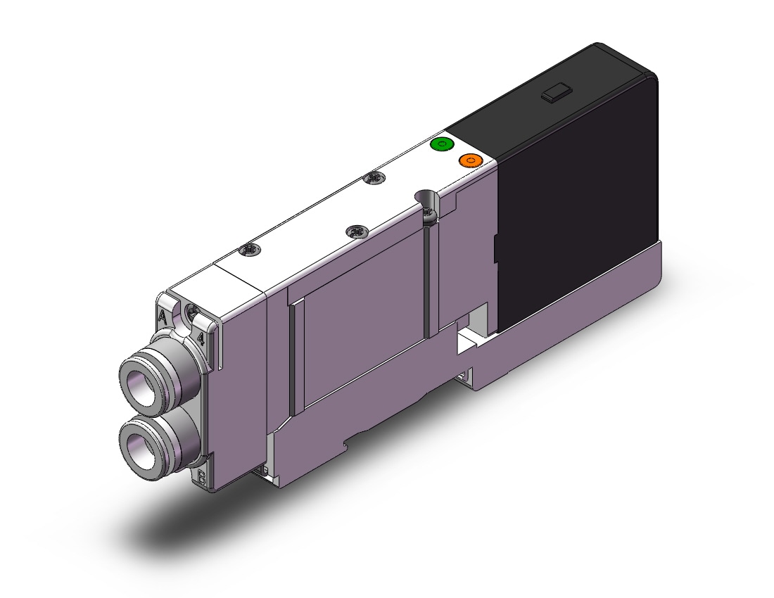 SMC SQ2231DN-51-C8-M-Q valve, dbl, plug-in, dbl sol, SQ2000 VALVE, SOL 4-WAY