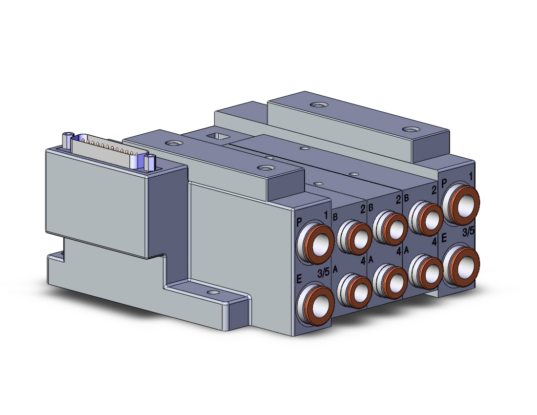 SMC SS5V3-10FD1-03B-N9 mfld, plug-in, d-sub connector, SS5V3 MANIFOLD SV3000