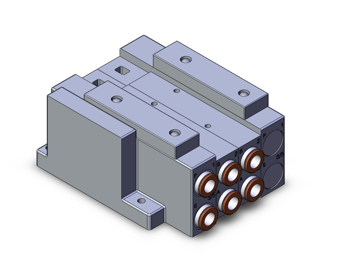 SMC SS5V3-W10S10D-02D-N11 ss5v1 built in fitting (>1/4), SS5V3 MANIFOLD SV3000