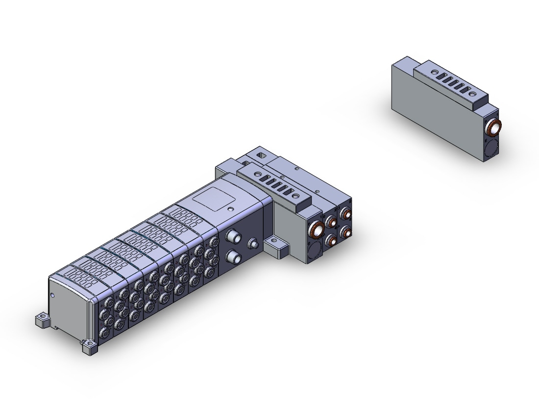 SMC SS5V3-W10S1QW83D-11BS-C6-X160US mfld, plug-in w/si unit, SS5V3 MANIFOLD SV3000