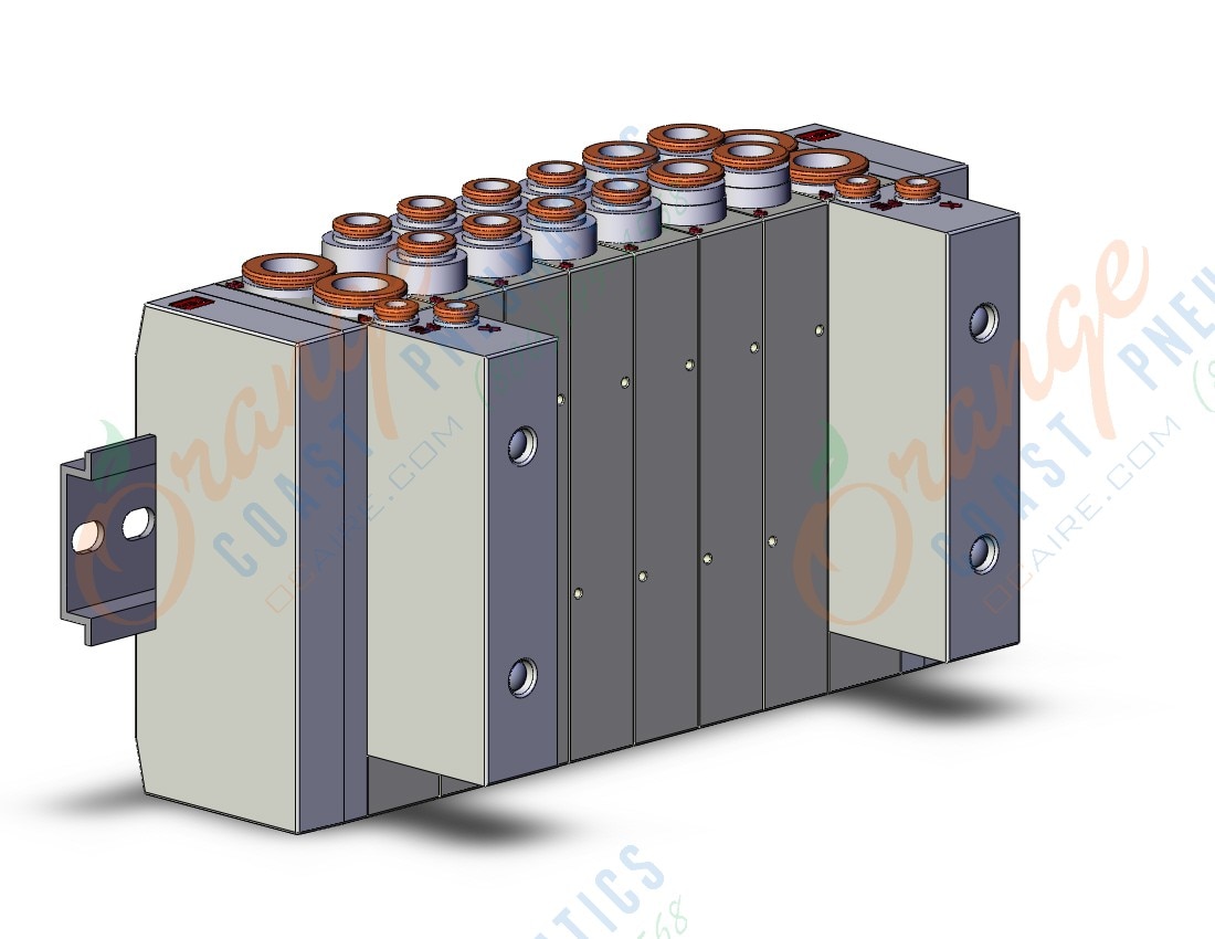 SMC SS5Y5-45-06BR-C8 mfld, din rail mt, sy5000, SS5Y5 MANIFOLD SY5000