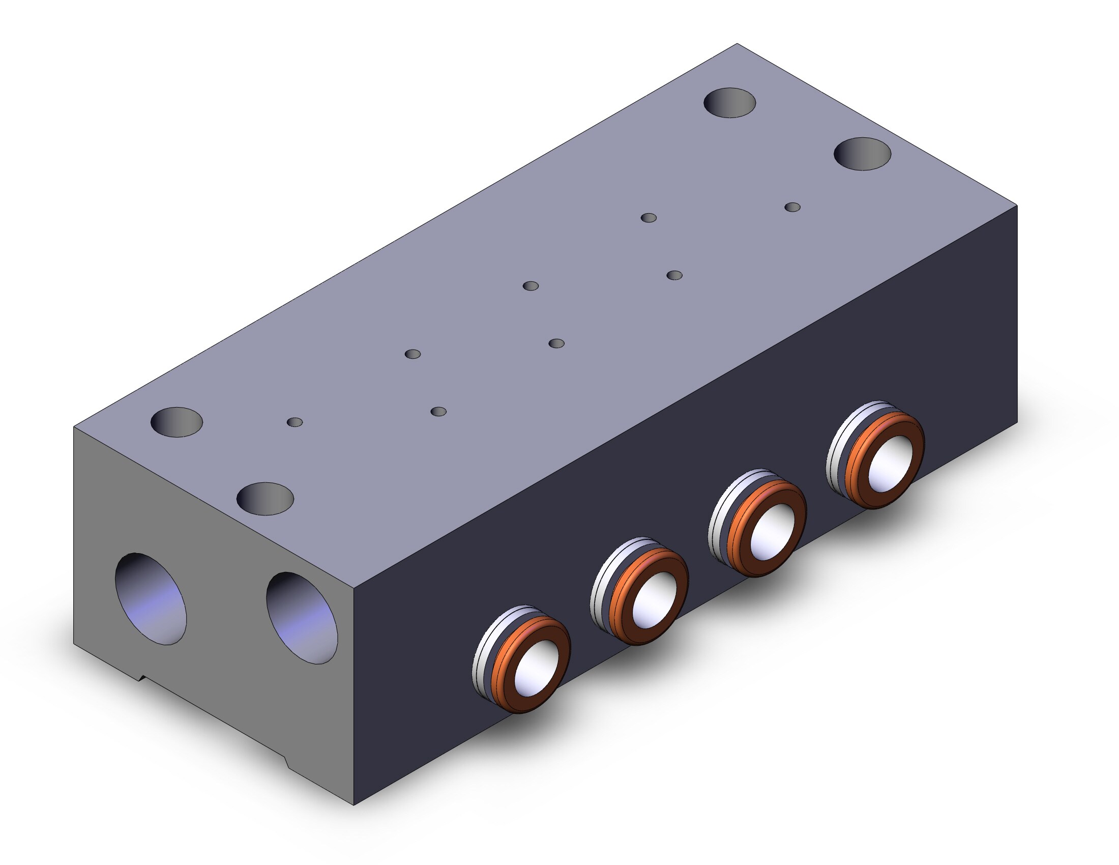 SMC SS3YJ5-41R-04-C6 mfld, base mt, syj500 series, SS3YJ5 MANIFOLD SYJ500 3/PORT***