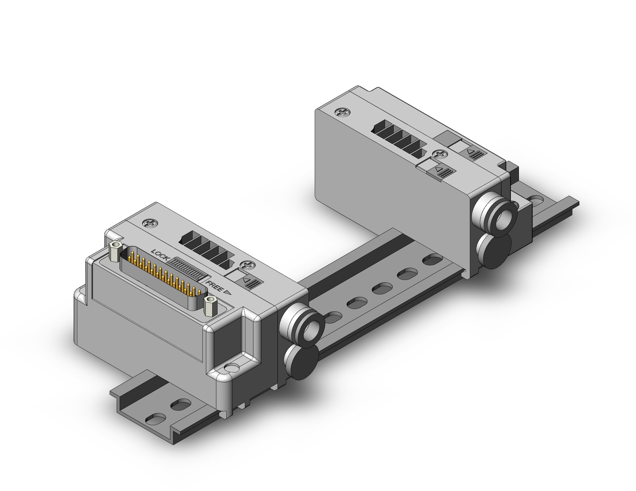 SMC SS5J3-60FD1-08BS10 mfld, plug-in/connector type, 4/5 PORT SOLENOID VALVE