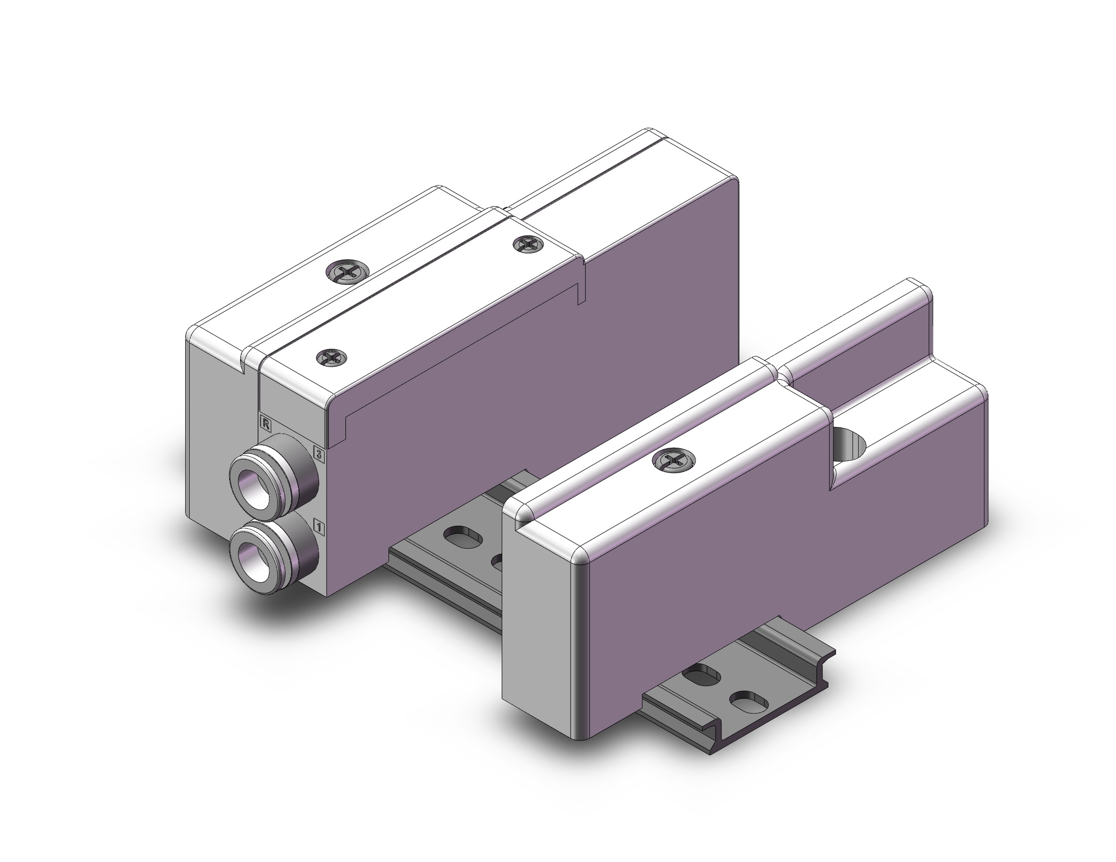 SMC SS5Q13-04LD2-DN mfld, plug-in, sq1000, 4/5 PORT SOLENOID VALVE