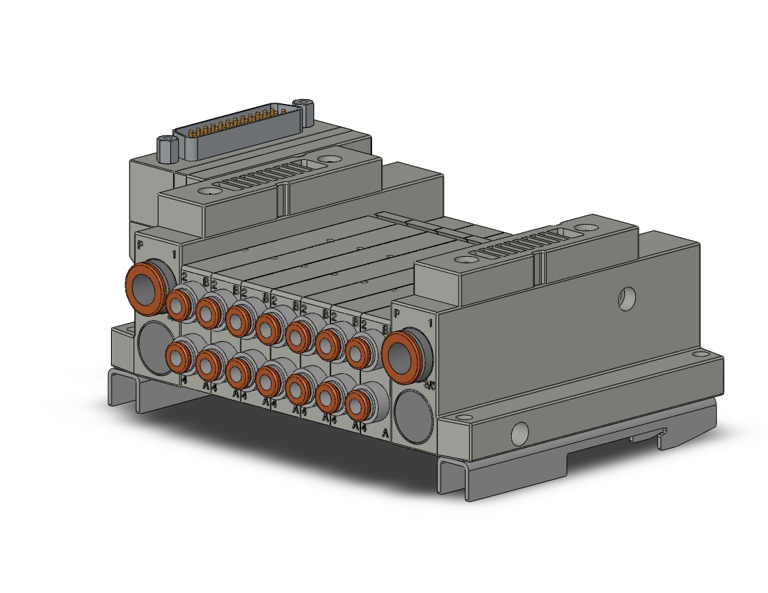 SMC SS5V1-10FD1-07BS-N3-D0 mfld, plug-in, d-sub connector, SS5V1 MANIFOLD SV1000