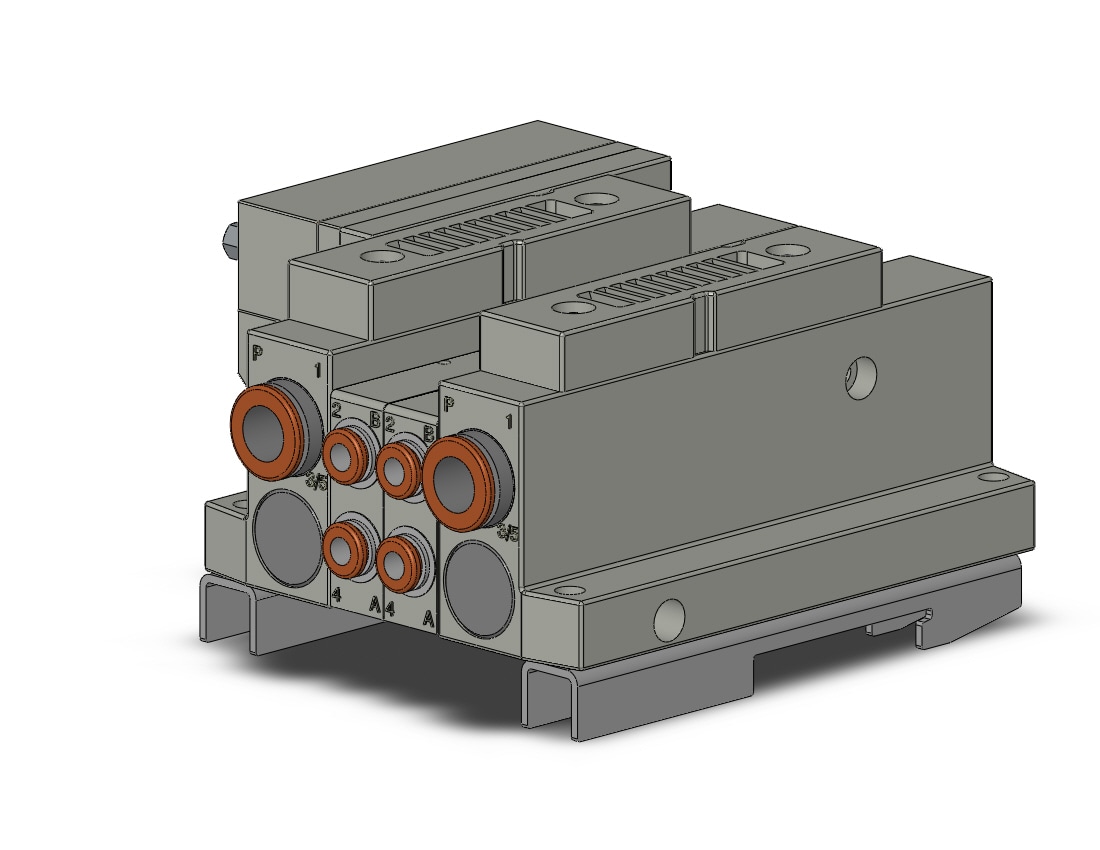 SMC SS5V1-10FD2-02BS-C4-D0 ss5v 02 station manifold, tie-rod base, 4/5 PORT SOLENOID VALVE