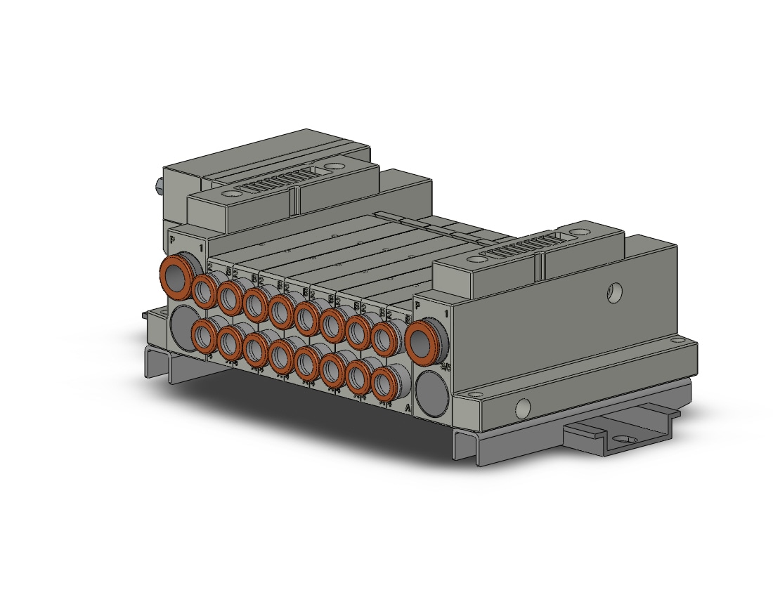 SMC SS5V1-10FD2-08BS-N7-D mfld, plug-in, d-sub connector, SS5V1 MANIFOLD SV1000