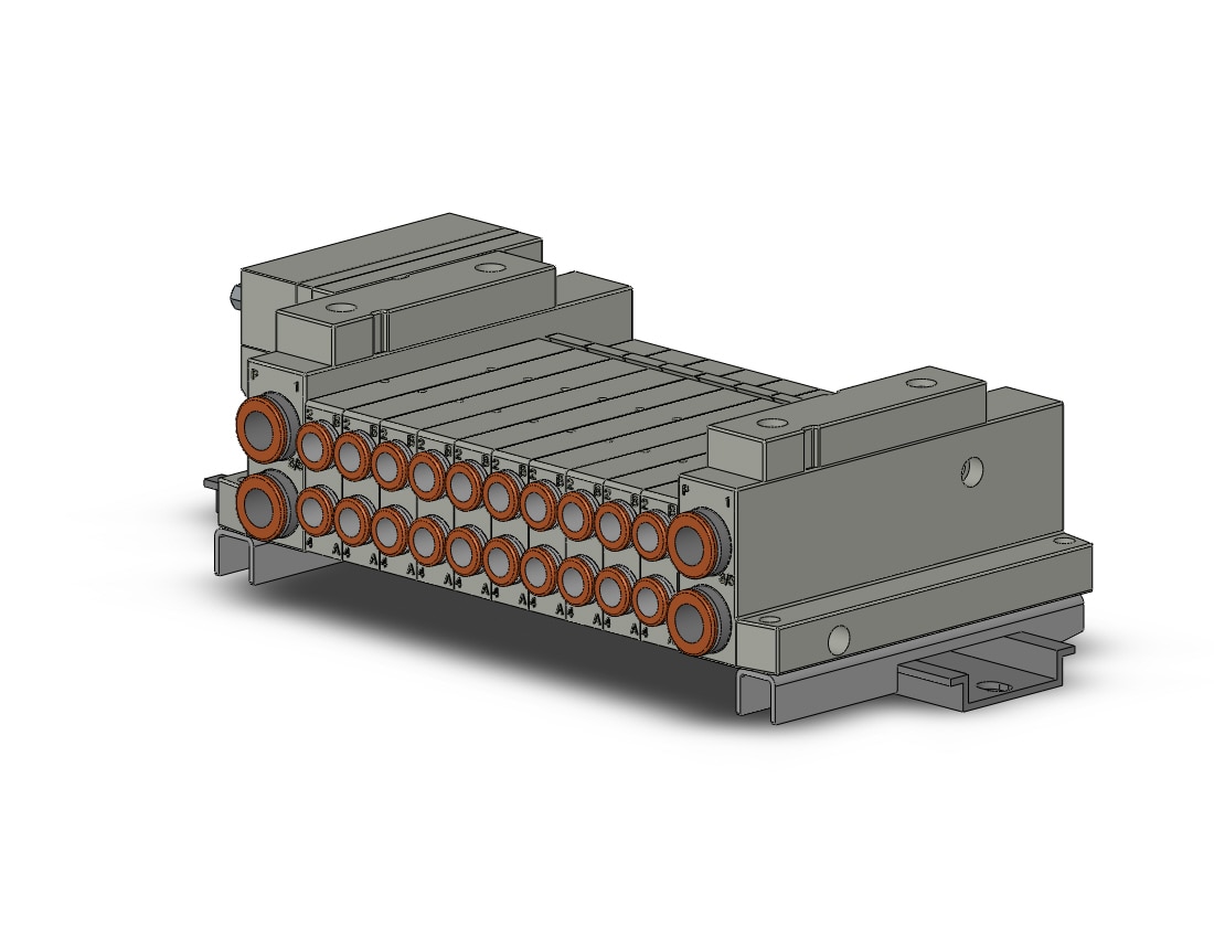 SMC SS5V1-10FD2-10B-C6-D ss5v 10 station manifold, tie-rod base, 4/5 PORT SOLENOID VALVE