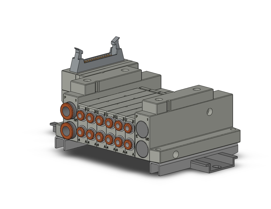 SMC SS5V1-10PD1-06D-C4-D ss5v 06 station manifold, tie-rod base, 4/5 PORT SOLENOID VALVE