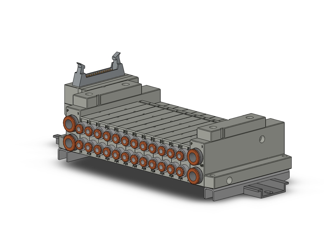 SMC SS5V1-10PD1-12B-N3-D mfld, plug-in, flat cable conn, SS5V1 MANIFOLD SV1000