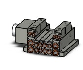 SMC SS5V1-W10CD-04BR-N7 ss5v 04 station manifold, tie-rod base, 4/5 PORT SOLENOID VALVE