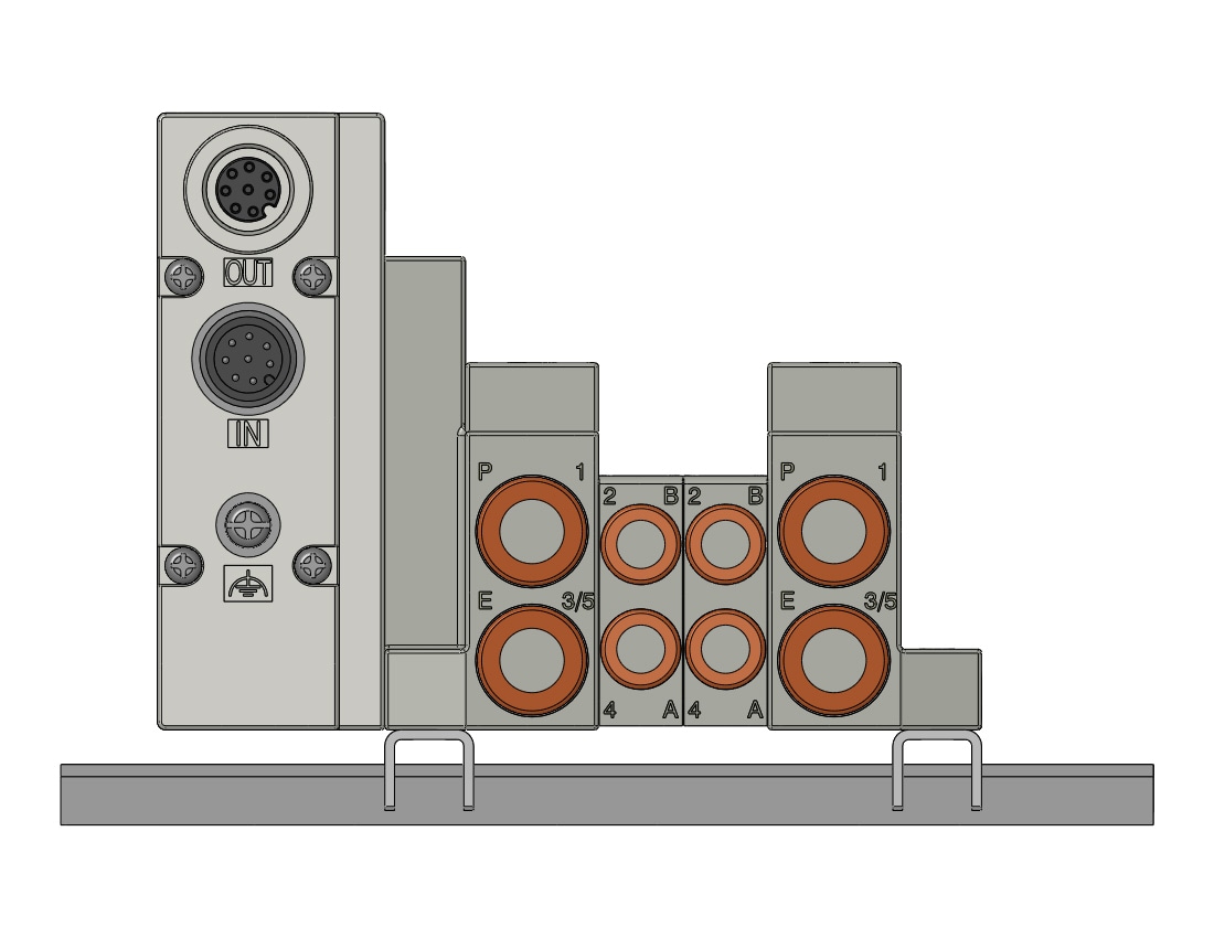 SMC SS5V1-W10S1A3ND-02B-C6-D mfld, plug-in, SS5V1 MANIFOLD SV1000