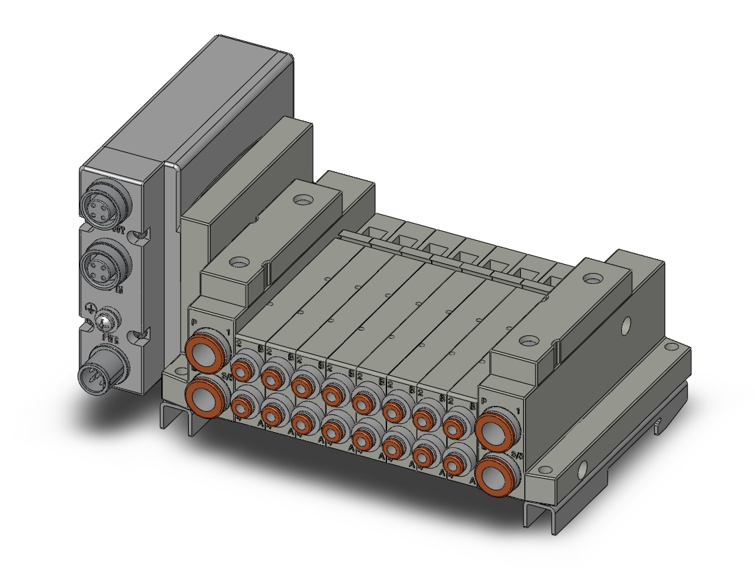 SMC SS5V1-W10S1DAND-08B-N1-D0 ss5v 08 station manifold, tie-rod base, 4/5 PORT SOLENOID VALVE