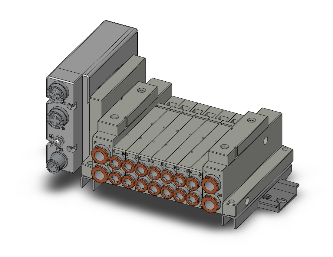 SMC SS5V1-W10S1EAND-07B-N7-D ss5v 07 station manifold, tie-rod base, 4/5 PORT SOLENOID VALVE