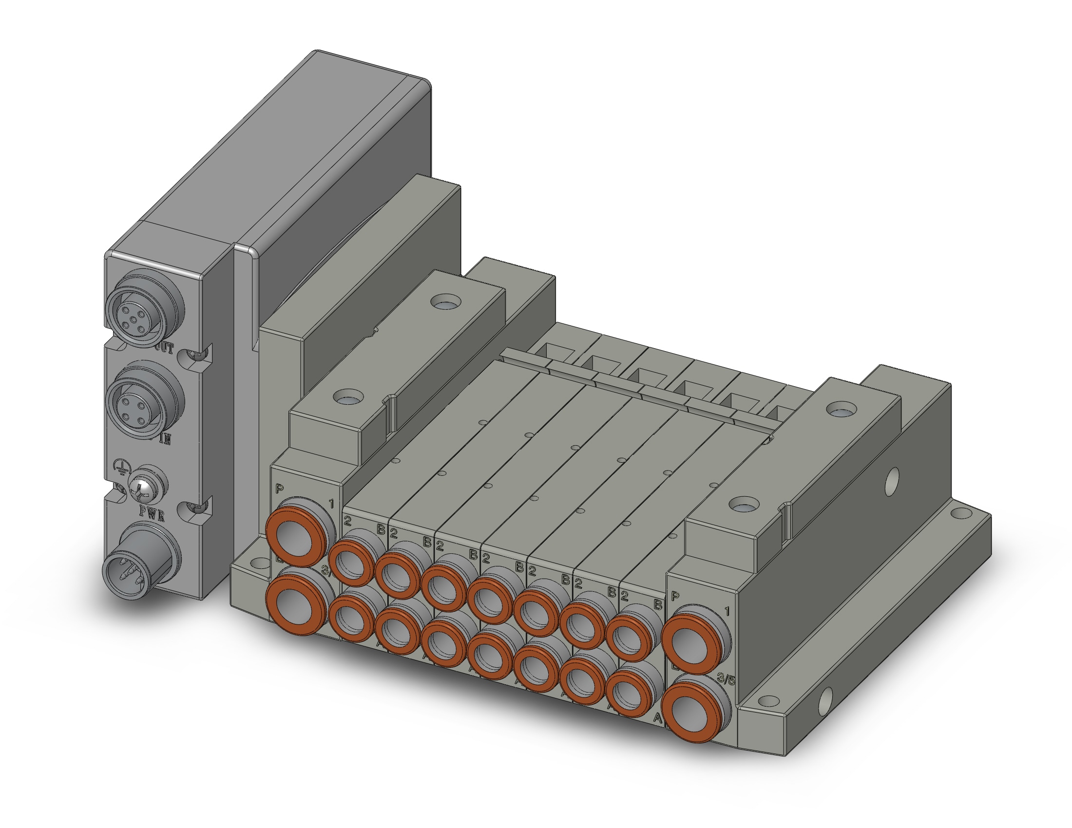 SMC SS5V1-W10S1EAND-07B-N7 mfld, plug-in, SS5V1 MANIFOLD SV1000