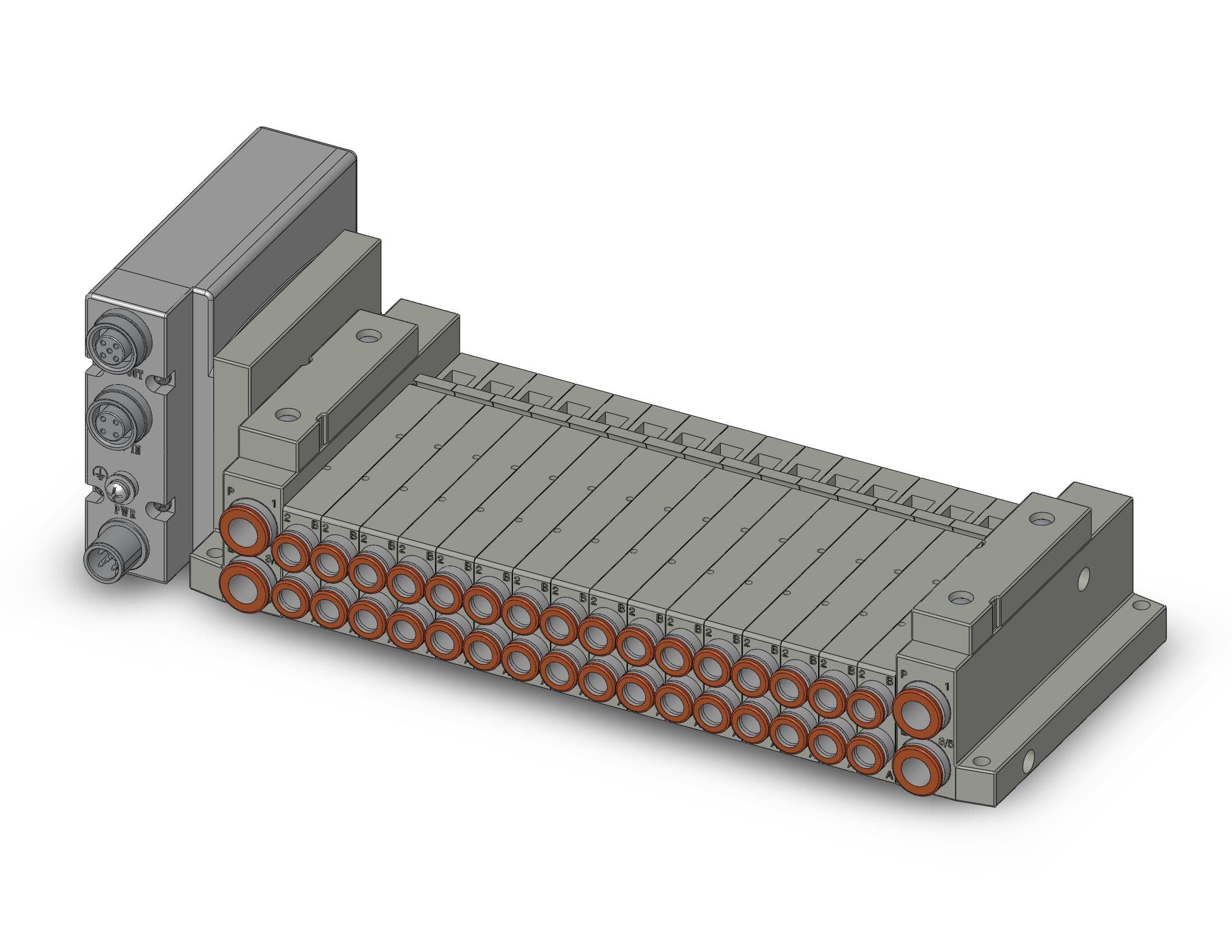 SMC SS5V1-W10S1EAND-16B-N7 mfld, plug-in, SS5V1 MANIFOLD SV1000