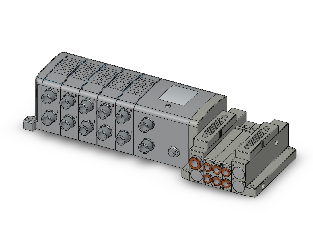 SMC SS5V1-W10S1ZEN52D-03DS-C6 mfld, ether net si unit, SS5V1 MANIFOLD SV1000