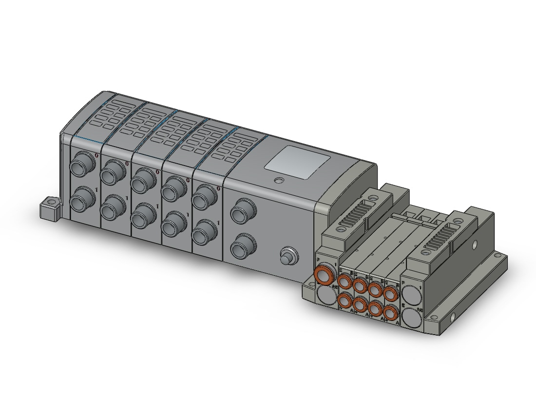 SMC SS5V1-W10S1ZEN52D-04DS-C6 mfld, ether net si unit, SS5V1 MANIFOLD SV1000