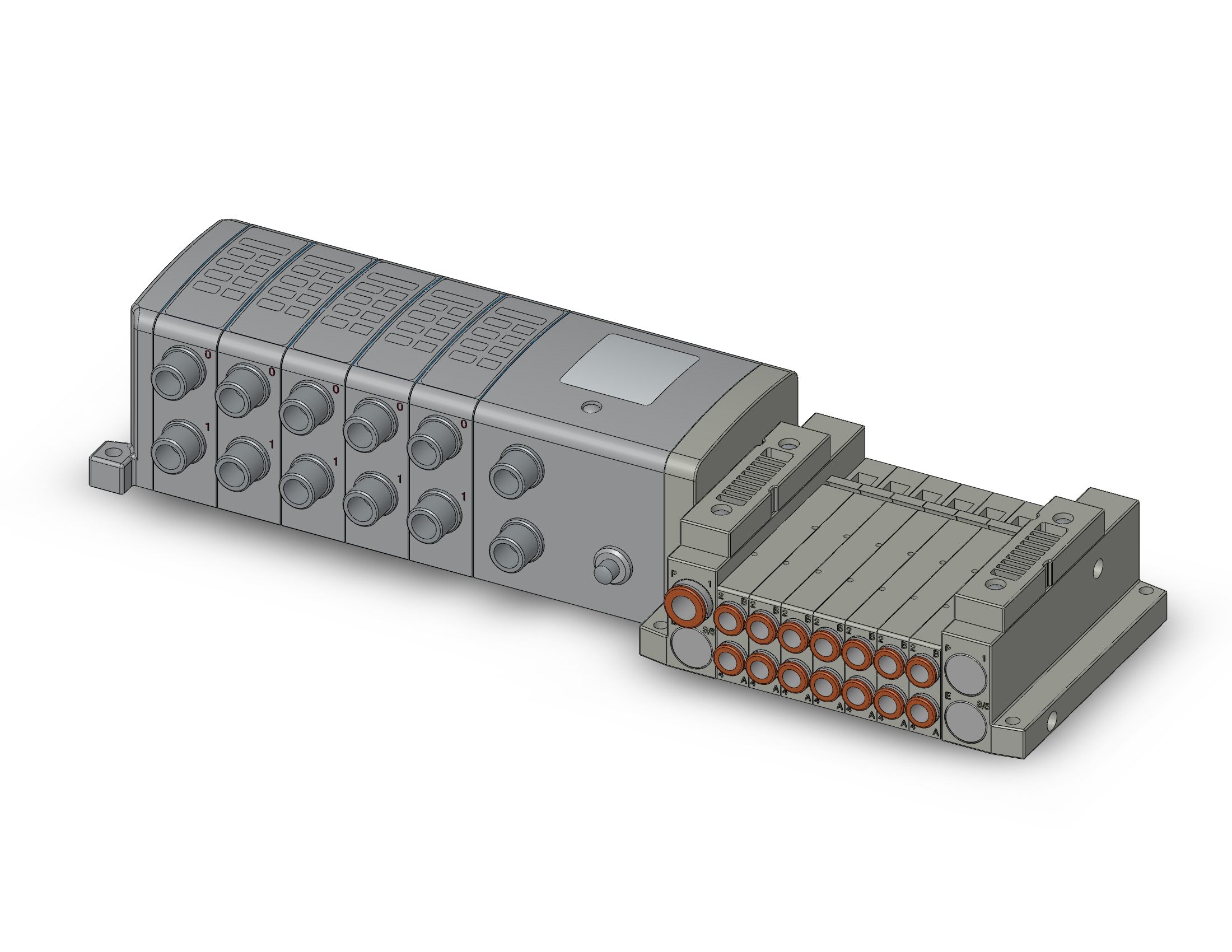 SMC SS5V1-W10S1ZEN52D-07DS-C6 mfld, ether net si unit, SS5V1 MANIFOLD SV1000