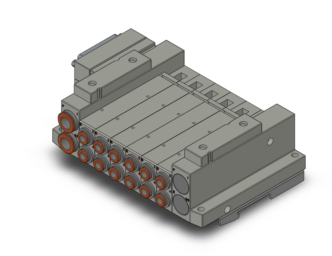 SMC SS5V2-10FD2-06D-N7-D0 ss5v 06 station manifold, tie-rod base, 4/5 PORT SOLENOID VALVE