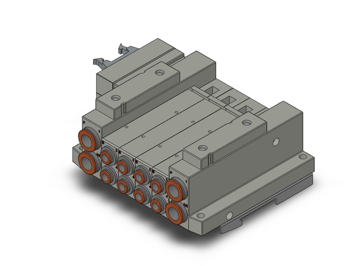 SMC SS5V2-10PHD2-04B-C6-D0 mfld, plug-in, flat cable conn, SS5V2 MANIFOLD SV2000