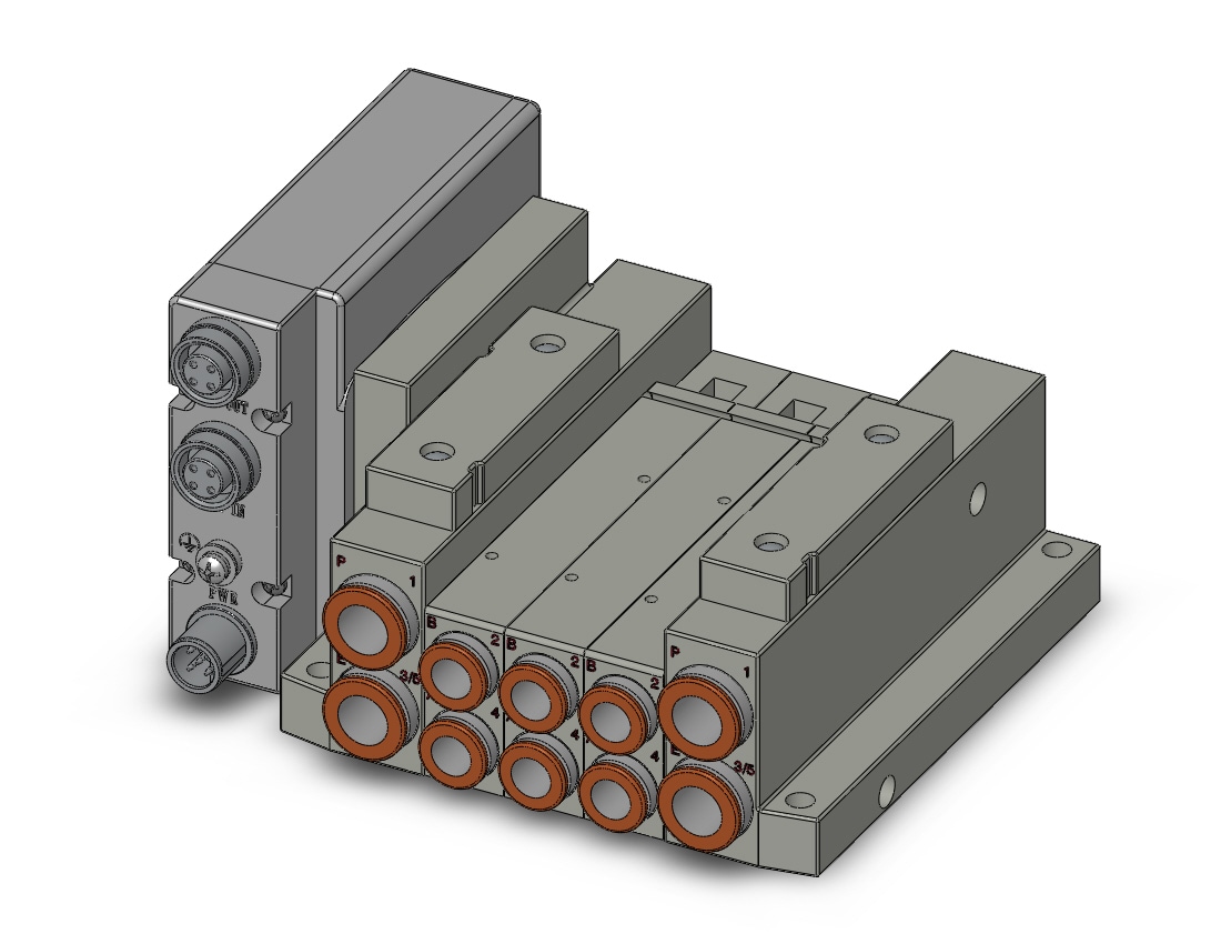 SMC SS5V2-W10S1EAD-03B-C8 mfld, plug-in, SS5V2 MANIFOLD SV2000