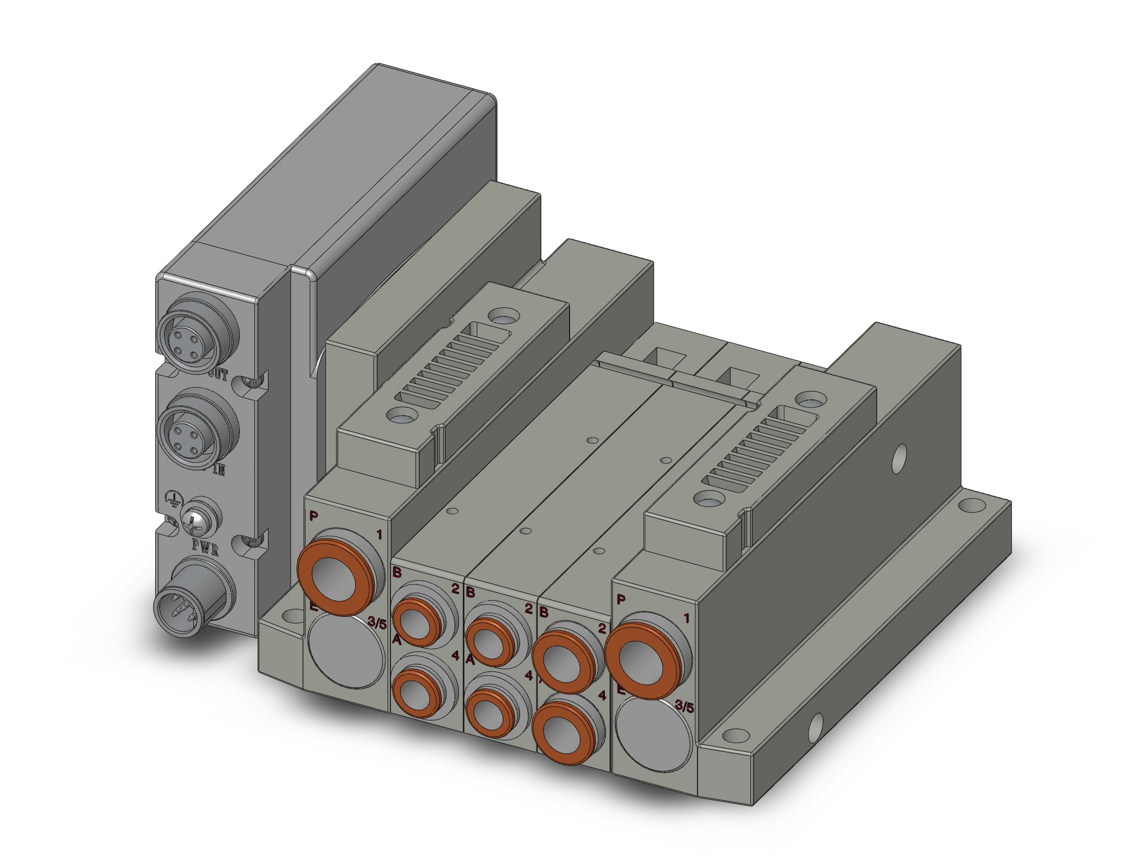 SMC SS5V2-W10S1EAND-03BS-N7 mfld, plug-in, SS5V2 MANIFOLD SV2000