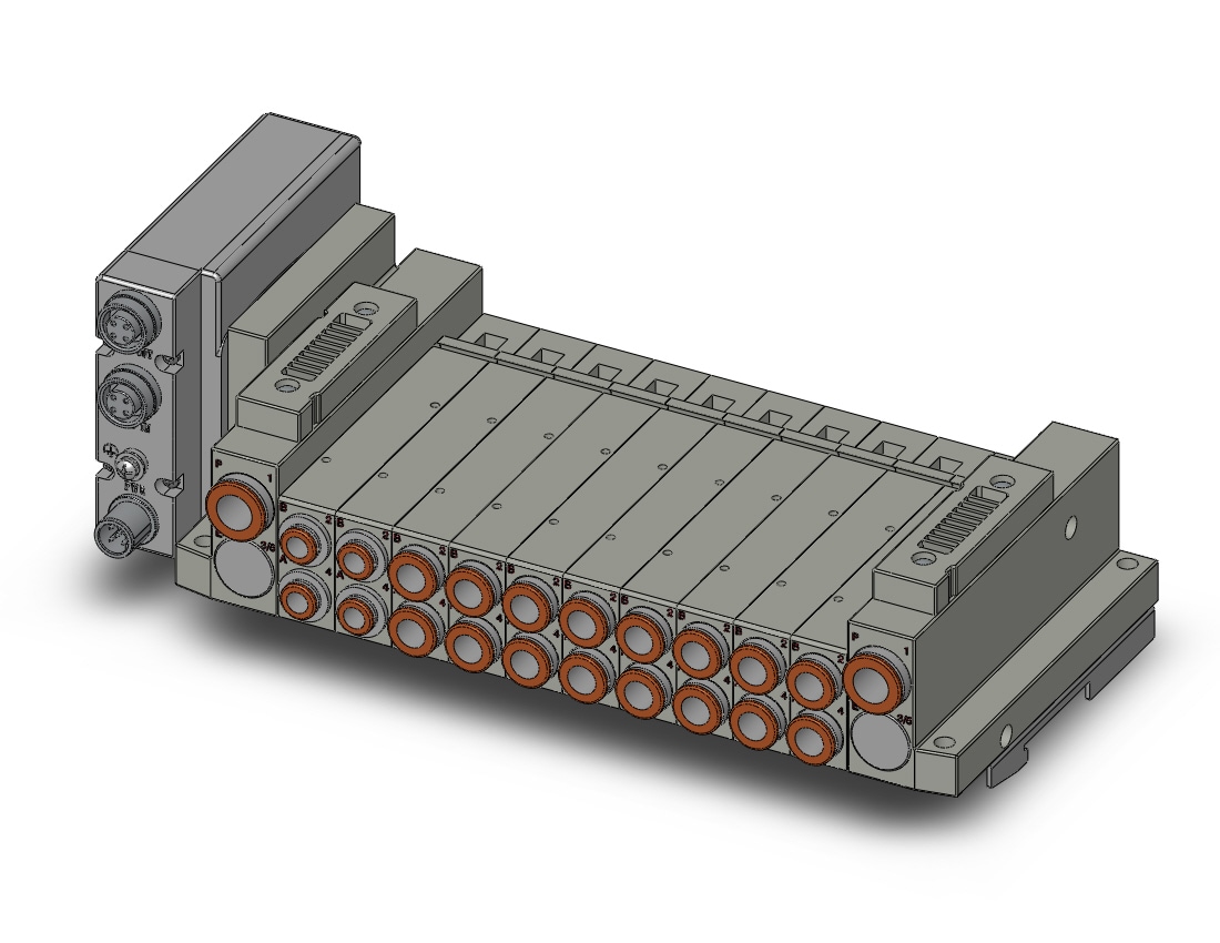 SMC SS5V2-W10S1EAND-10BS-C6-D0 mfld, plug-in, SS5V2 MANIFOLD SV2000