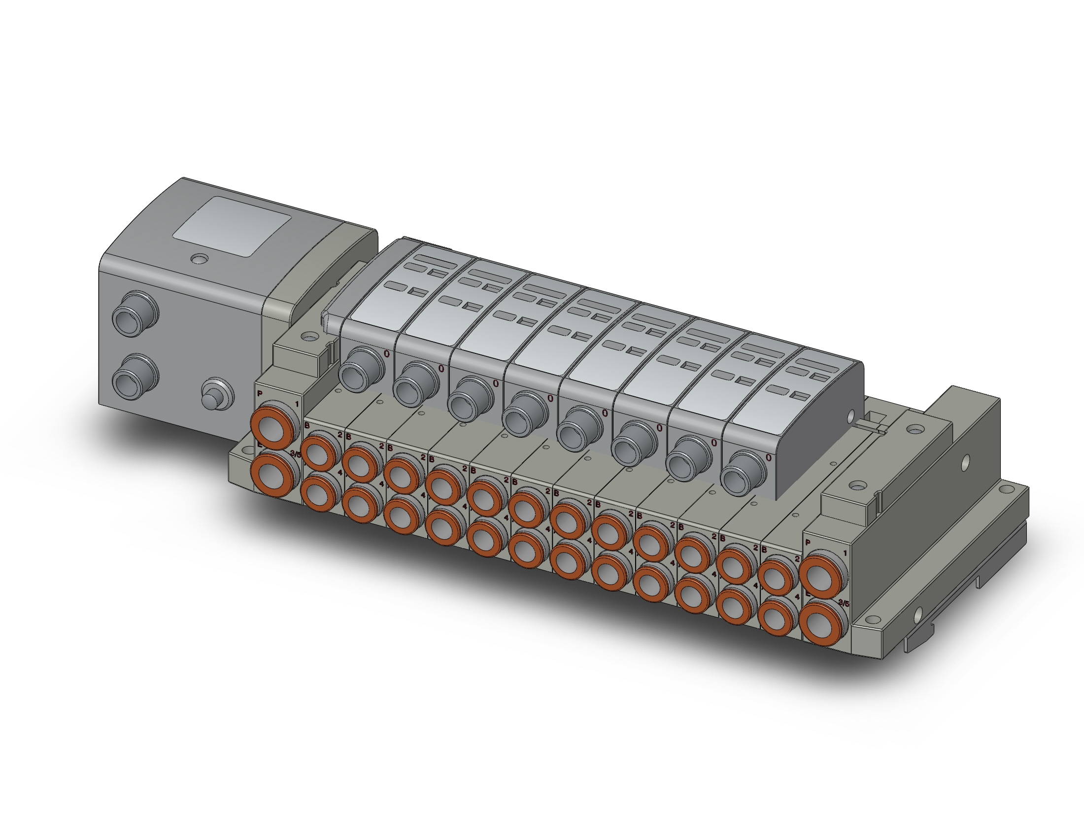 SMC SS5V2-W10S1QWD-12B-N9-D0-X160US ss5v 12 station manifold, tie-rod base, 4/5 PORT SOLENOID VALVE