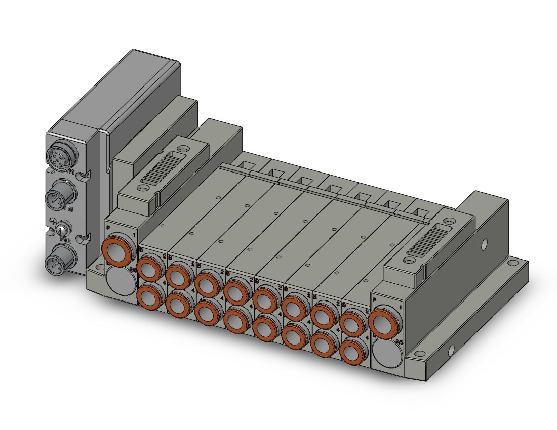 SMC SS5V2-W10S1VAND-08BS-C8 mfld, plug-in, SS5V2 MANIFOLD SV2000