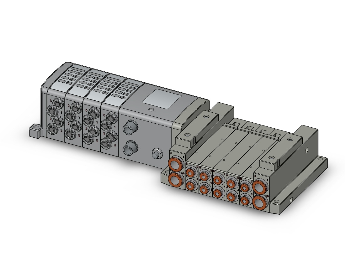 SMC SS5V2-W10S1ZEN43D-05B-C4 ss5v 05 station manifold, tie-rod base, 4/5 PORT SOLENOID VALVE