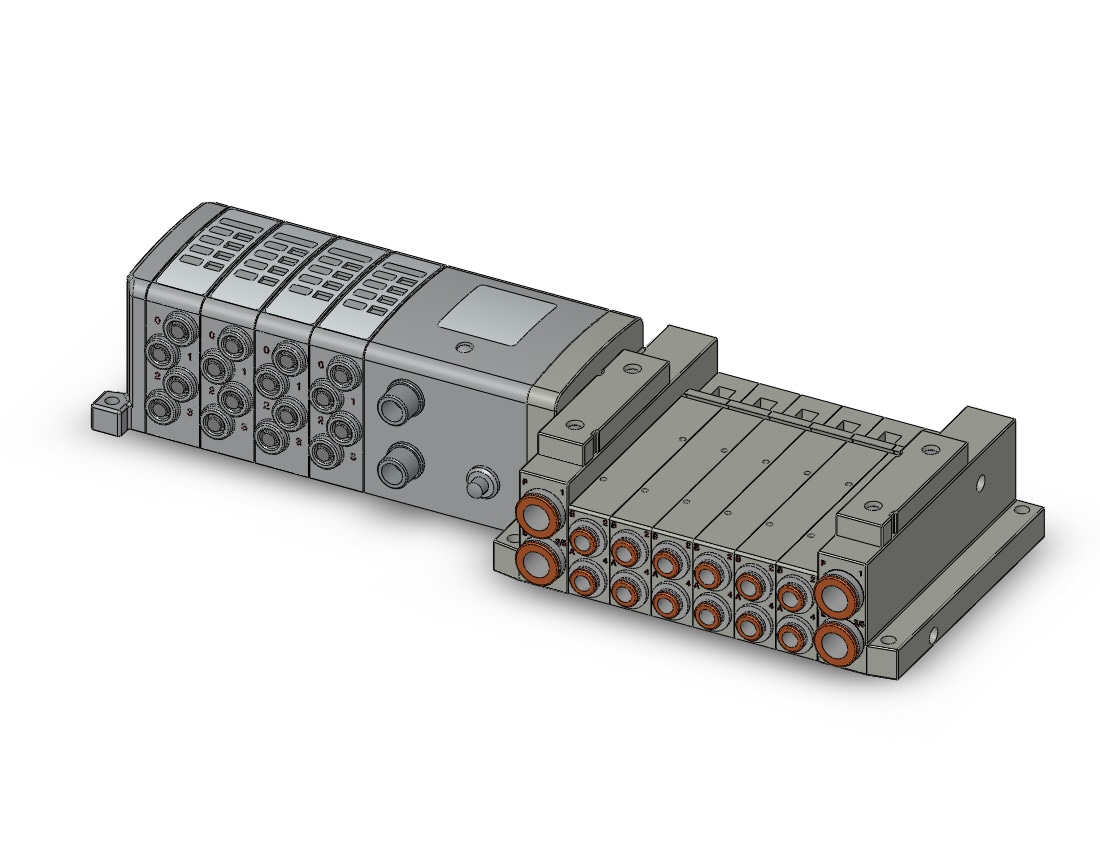 SMC SS5V2-W10S1ZEN43ND-06B-C6 mfld, ether net si unit, SS5V2 MANIFOLD SV2000