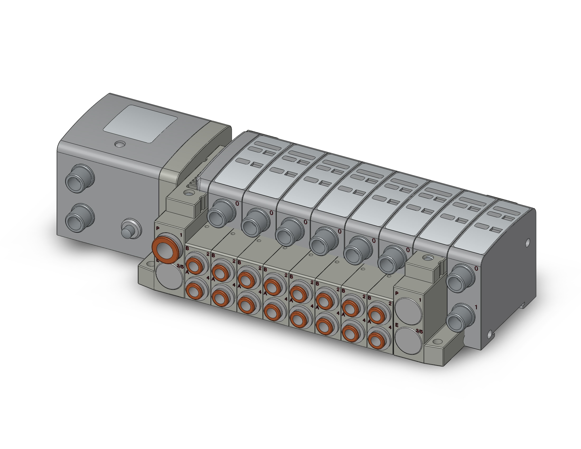 SMC SS5V2-W10S1ZEND-08DS-C6 mfld, ether net si unit, SS5V2 MANIFOLD SV2000