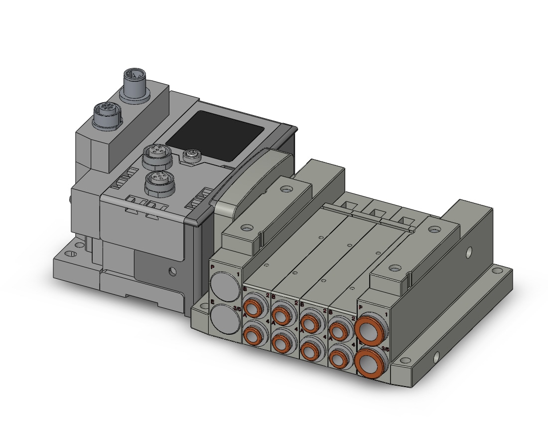 SMC SS5V2-W10S6EA2ND-04U-C6 ss5v 04 station manifold, tie-rod base, 4/5 PORT SOLENOID VALVE