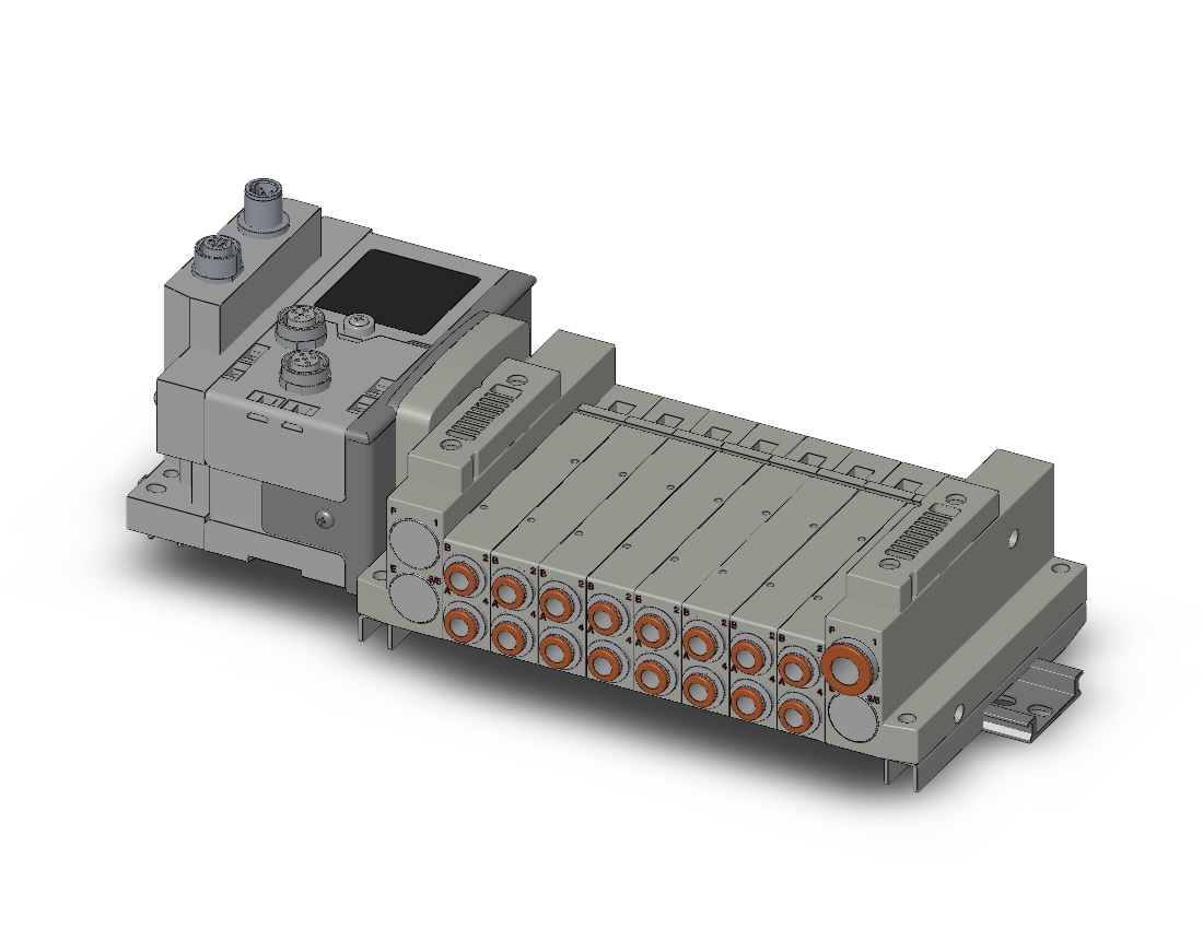 SMC SS5V2-W10S6ZE2ND-08US-N7-D ss5v 08 station manifold, tie-rod base, 4/5 PORT SOLENOID VALVE