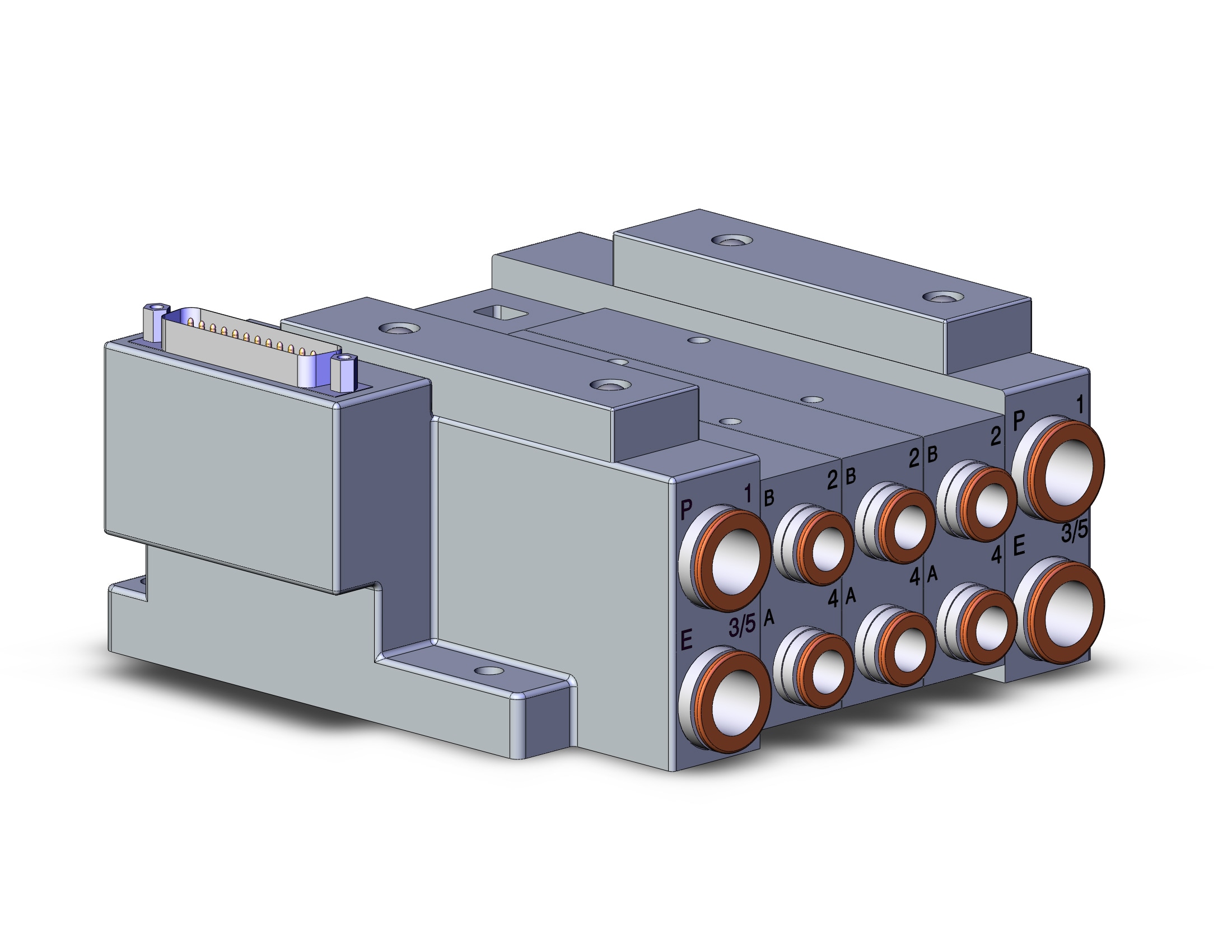 SMC SS5V3-10FD1-03B-C8 mfld, plug-in, d-sub connector, SS5V3 MANIFOLD SV3000