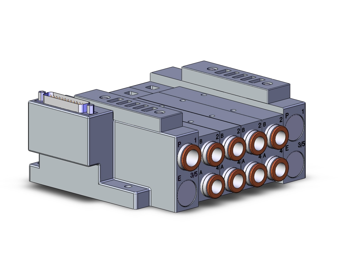 SMC SS5V3-10FD1-04DS-C10 mfld, plug-in, d-sub connector, SS5V3 MANIFOLD SV3000