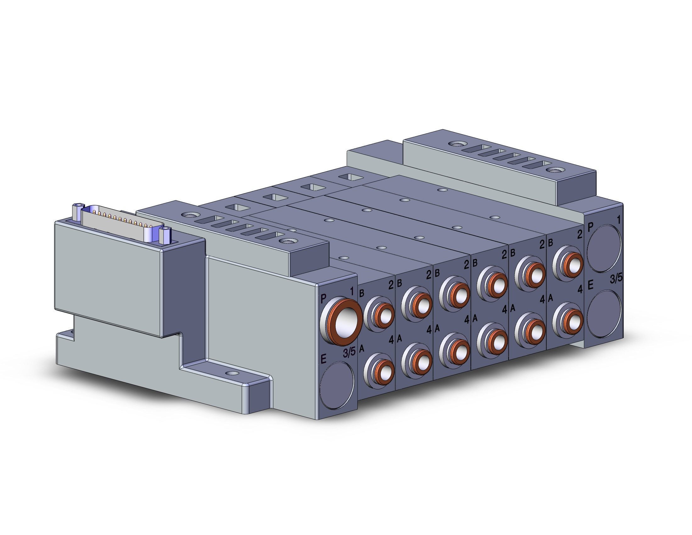 SMC SS5V3-10FD1-06DS-C6 mfld, plug-in, d-sub connector, SS5V3 MANIFOLD SV3000