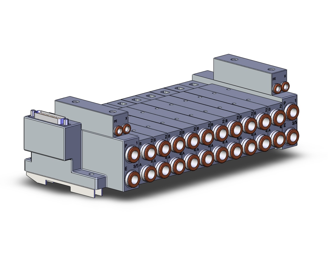 SMC SS5V3-10FD1-10BR-N11-D0 mfld, plug-in, d-sub connector, SS5V3 MANIFOLD SV3000