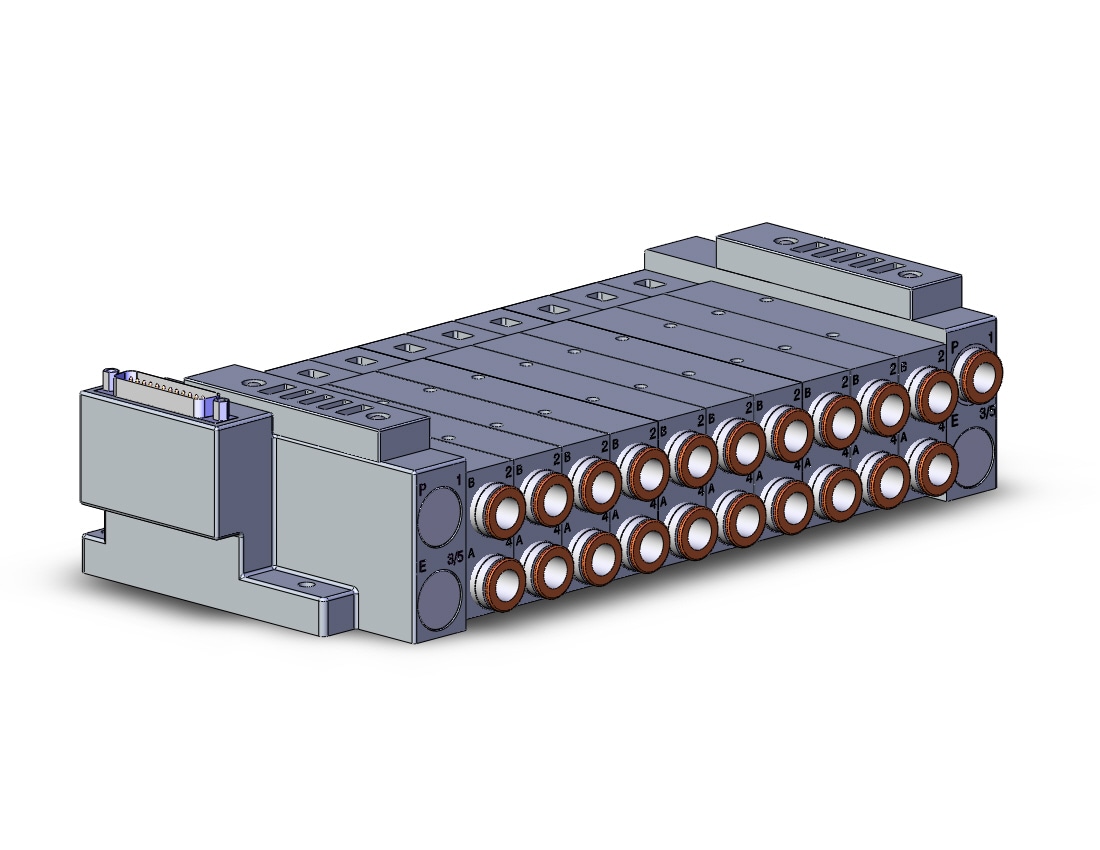 SMC SS5V3-10FD1-10US-N11 mfld, plug-in, d-sub connector, SS5V3 MANIFOLD SV3000