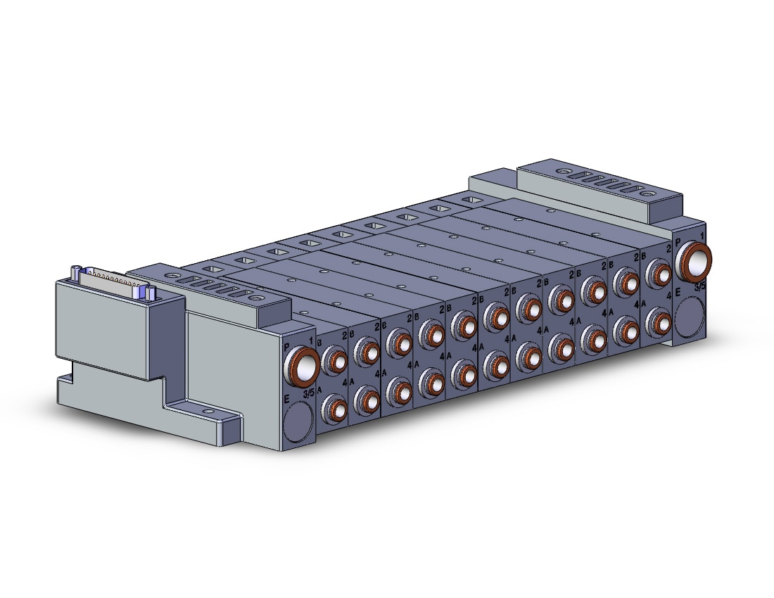 SMC SS5V3-10FD1-11BS-C6 mfld, plug-in, d-sub connector, SS5V3 MANIFOLD SV3000