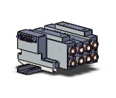 SMC SS5V3-10FD2-02B-N11-D mfld, plug-in, d-sub connector, SS5V3 MANIFOLD SV3000