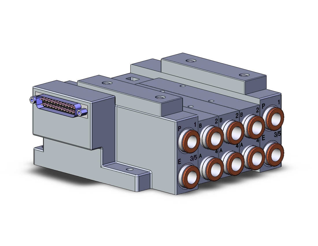 SMC SS5V3-10FD2-03B-N11 mfld, plug-in, d-sub connector, SS5V3 MANIFOLD SV3000