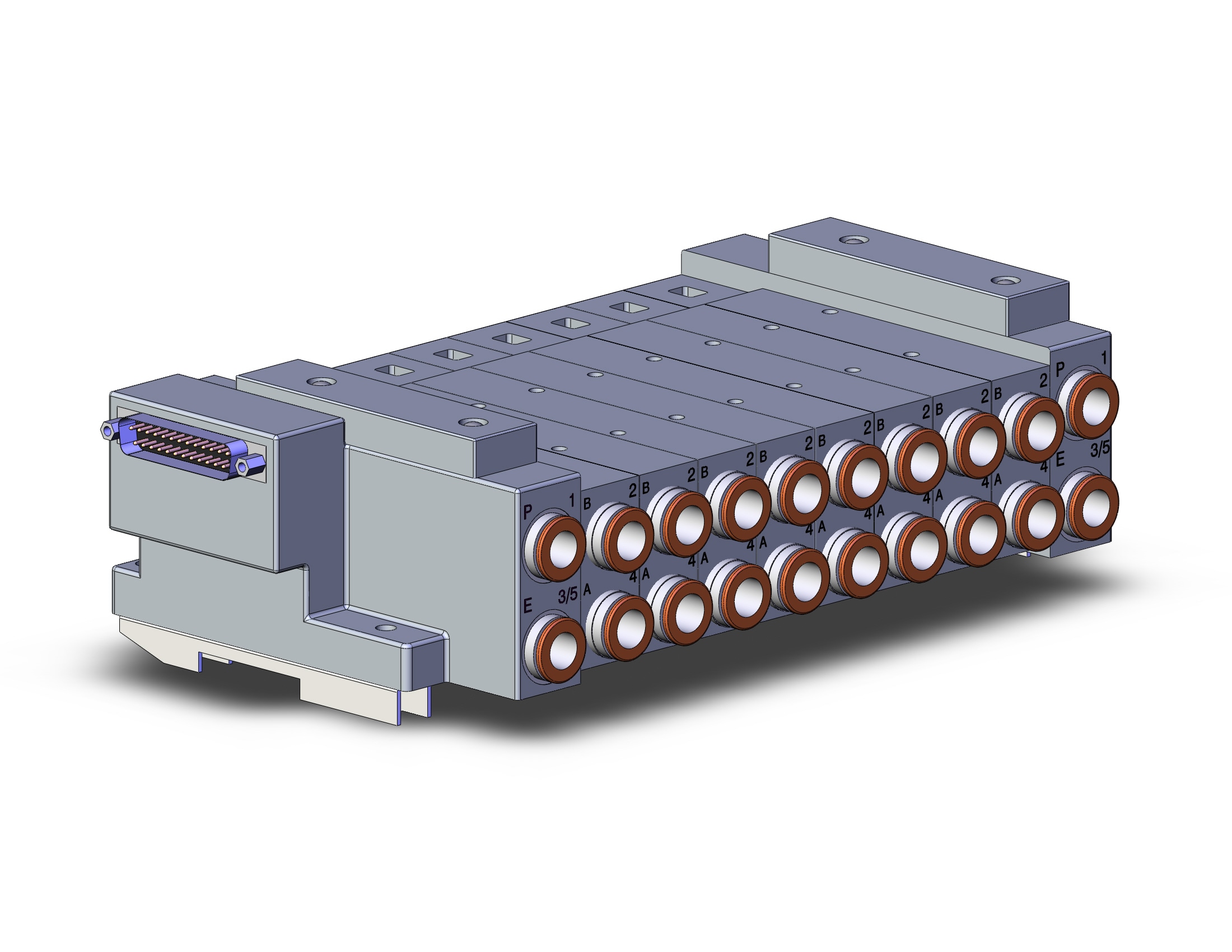 SMC SS5V3-10FD2-08B-N11-D0 ss5v1 built in fitting (>1/4), SS5V3 MANIFOLD SV3000