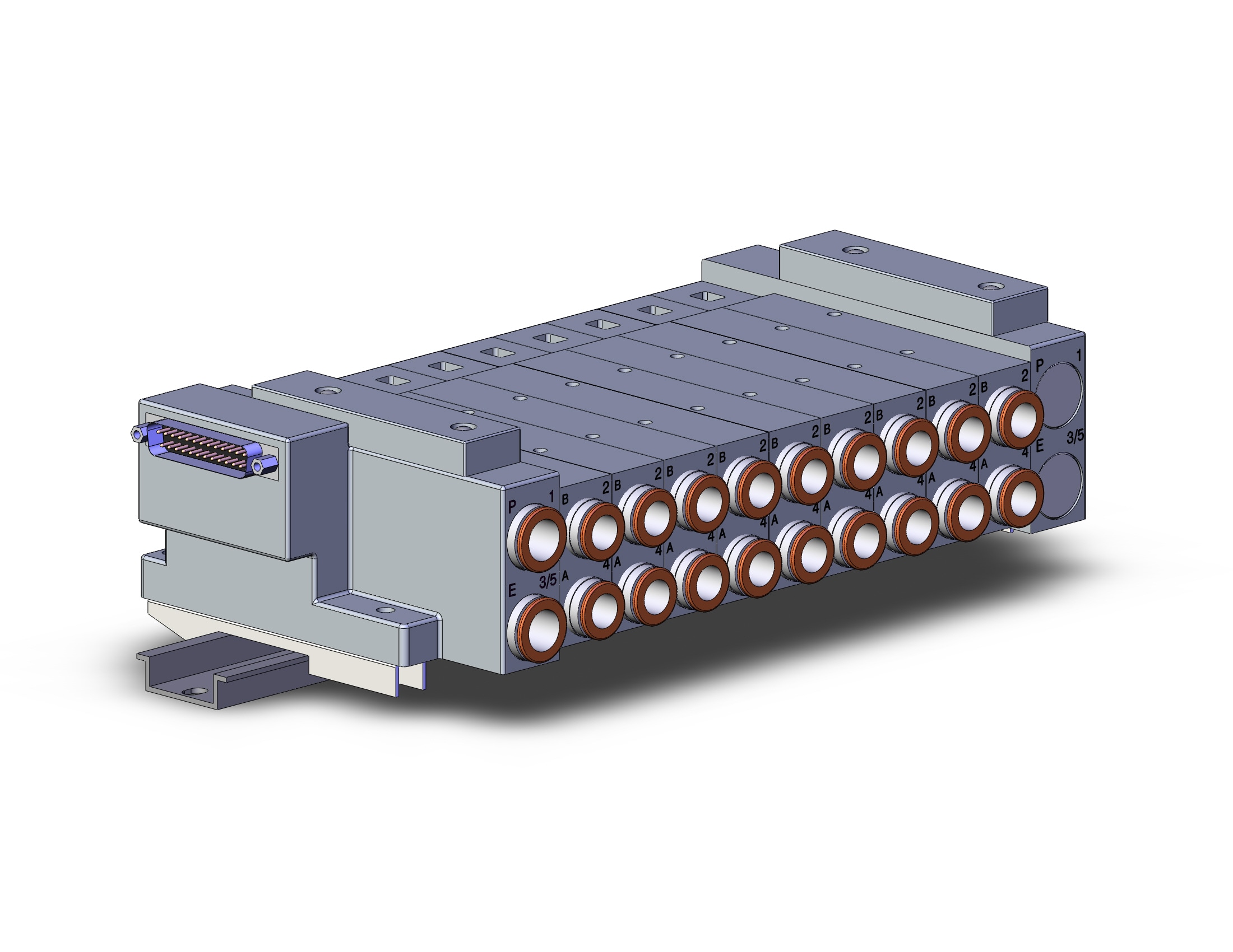 SMC SS5V3-10FD2-09D-C10-D ss5v1 built in fitting (>1/4), SS5V3 MANIFOLD SV3000